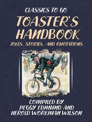 cover image of TOASTER'S HANDBOOK, JOKES, STORIES, AND QUOTATIONS